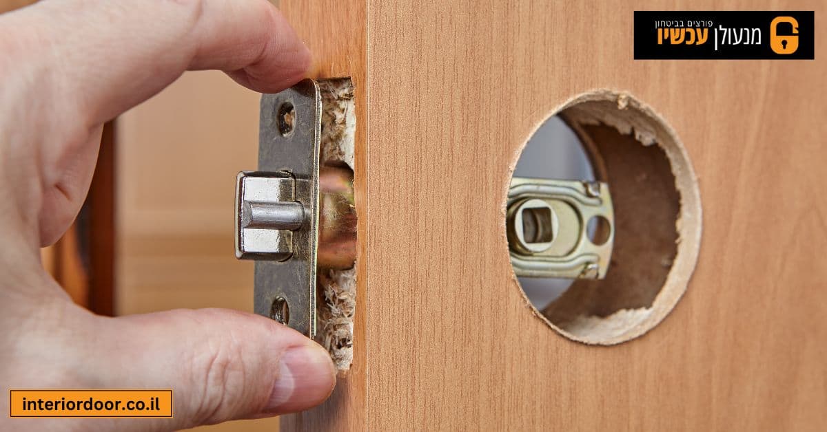 פריצה לדירה – התקנת ידית לדלת עץ
